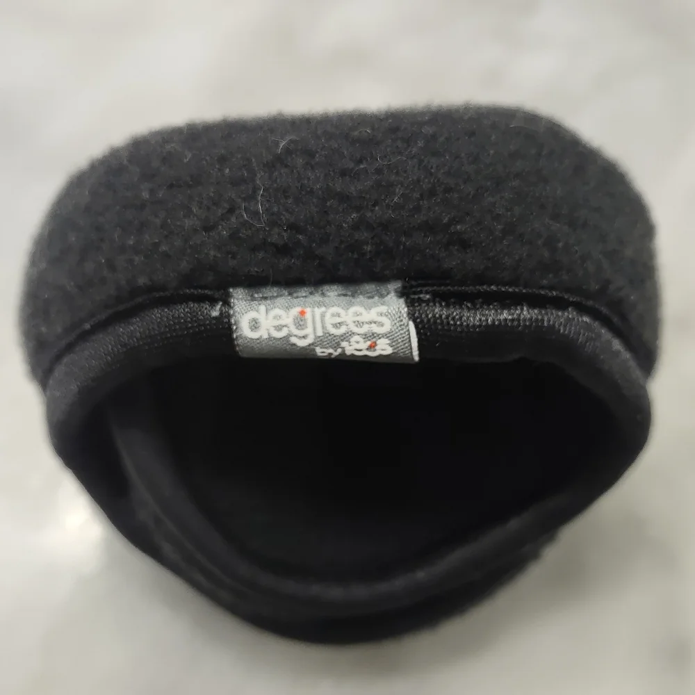 180s Degrees 2-pack the Original Earmuff White Suede Sherpa Fleece Black Fleece